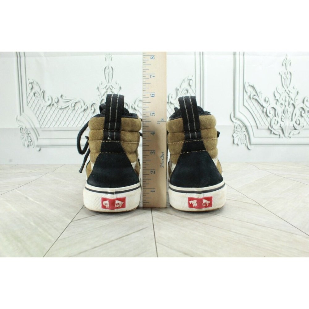 Vans Old Skool Black Leather Lace Up High Top Sneaker Shoes Size 7 - Picture 5 of 8
